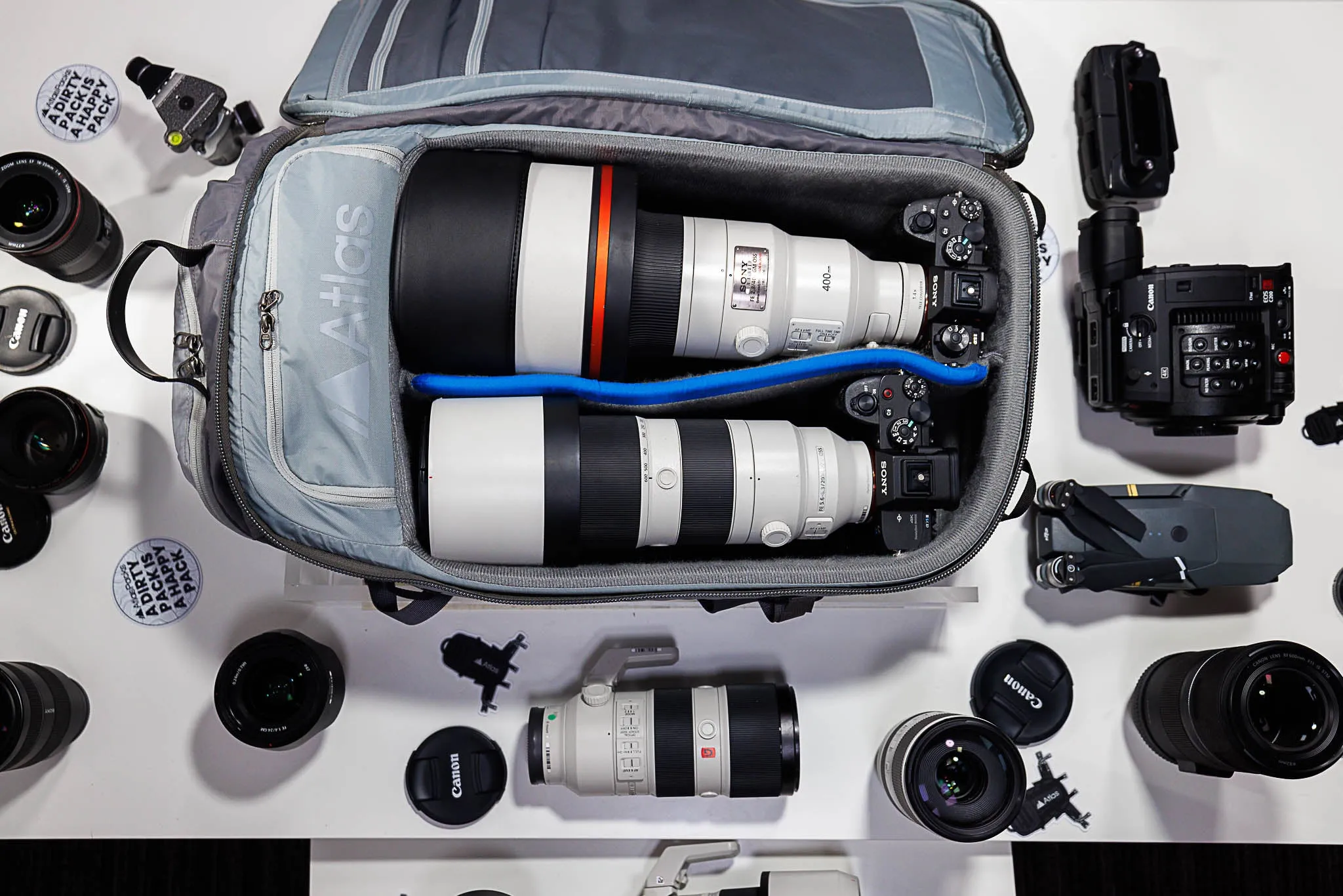 Atlas Adventure Camera Backpack - Expandable, Travel-Friendly for Photographers w/hip belt