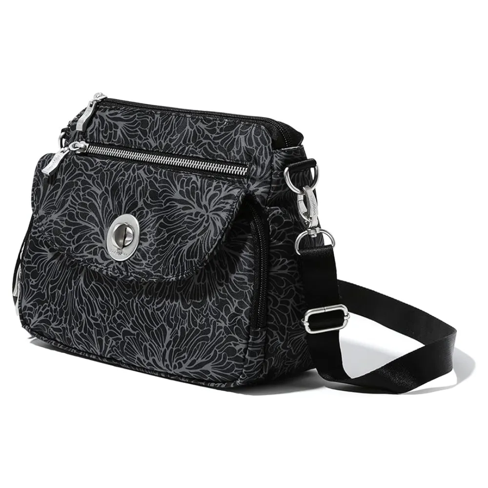Baggallini Calais Midnight Blossom Crossbody Bag (Women's)