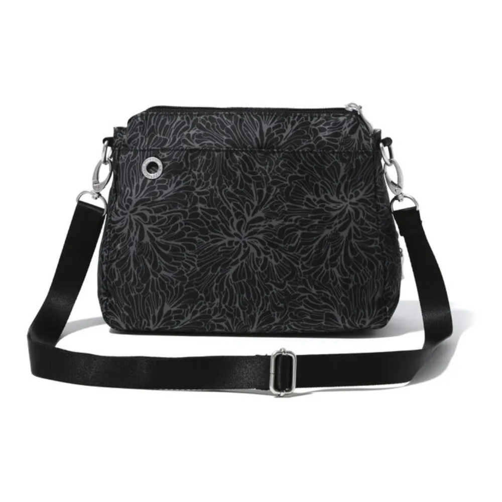 Baggallini Calais Midnight Blossom Crossbody Bag (Women's)