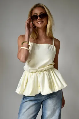 Balloon top - butter yellow