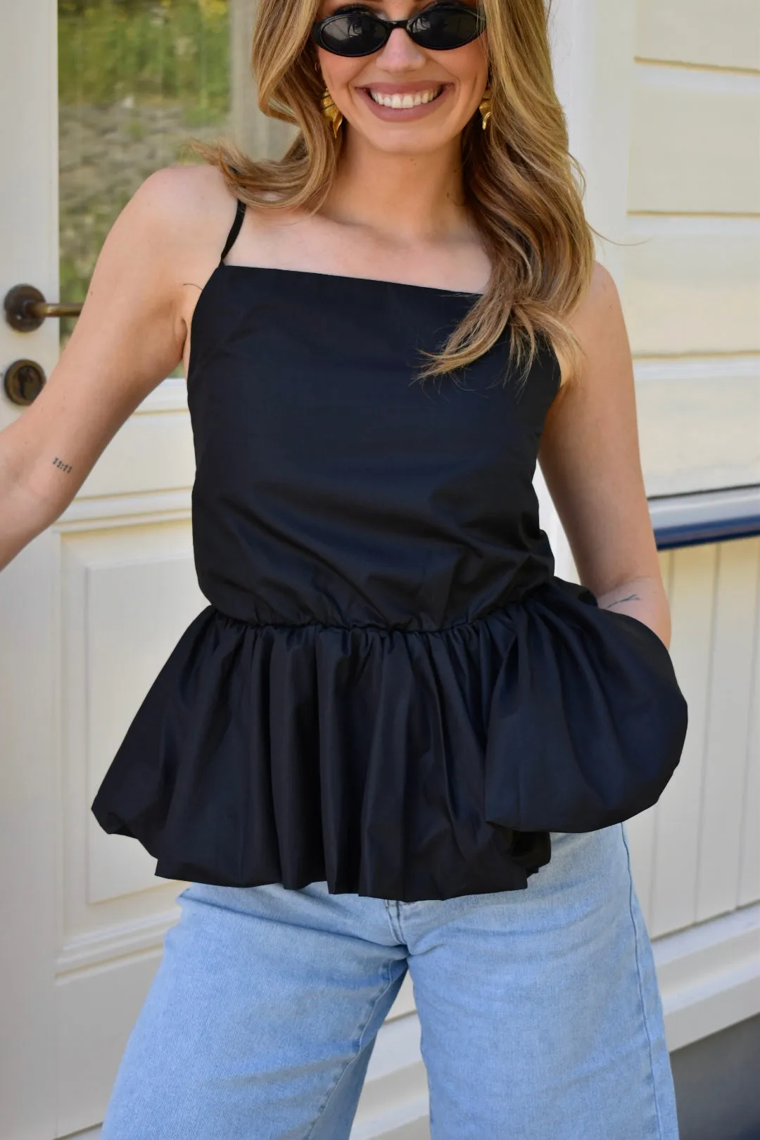 Balloon top - Zwart