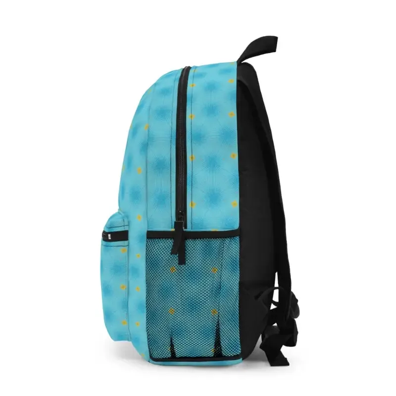 Blue Pattern Chic Backpack for Comfort