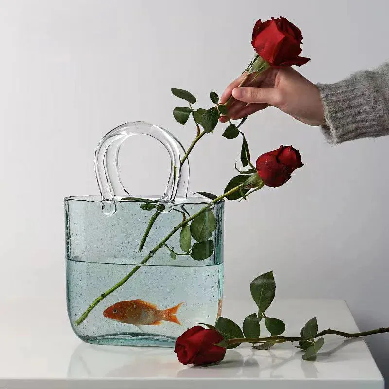 Bubble Handbag Glass Vase