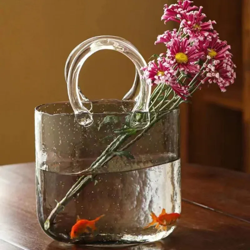 Bubble Handbag Glass Vase