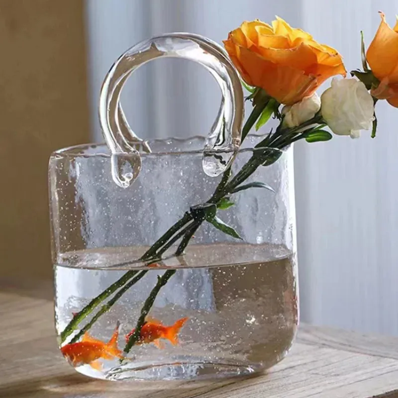 Bubble Handbag Glass Vase