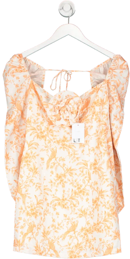 CAMI NYC Papaya Toile Long Sleeve Mini Dress UK XS