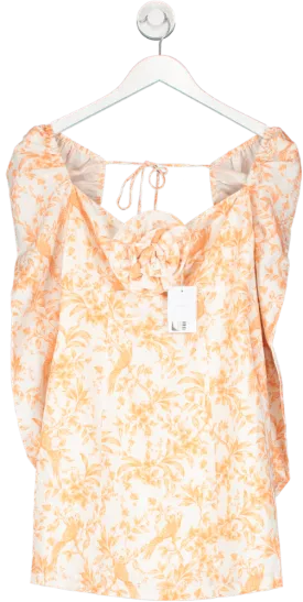 CAMI NYC Papaya Toile Long Sleeve Mini Dress UK XS