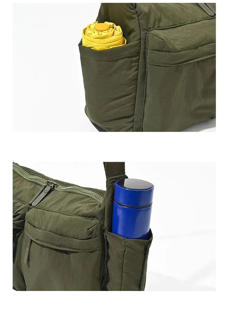 Casual Nylon Crossbody Messenger Bag - Unisex Large Multi-Pocket Shoulder Bag