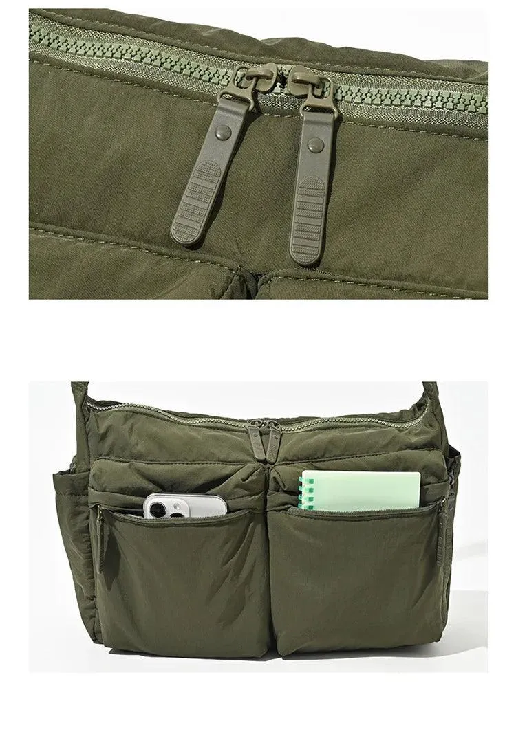 Casual Nylon Crossbody Messenger Bag - Unisex Large Multi-Pocket Shoulder Bag