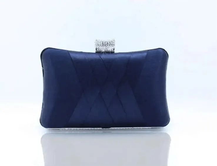 Color-soaked Satin Evening Clutch Bag