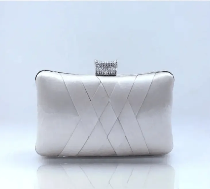 Color-soaked Satin Evening Clutch Bag