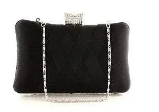 Color-soaked Satin Evening Clutch Bag