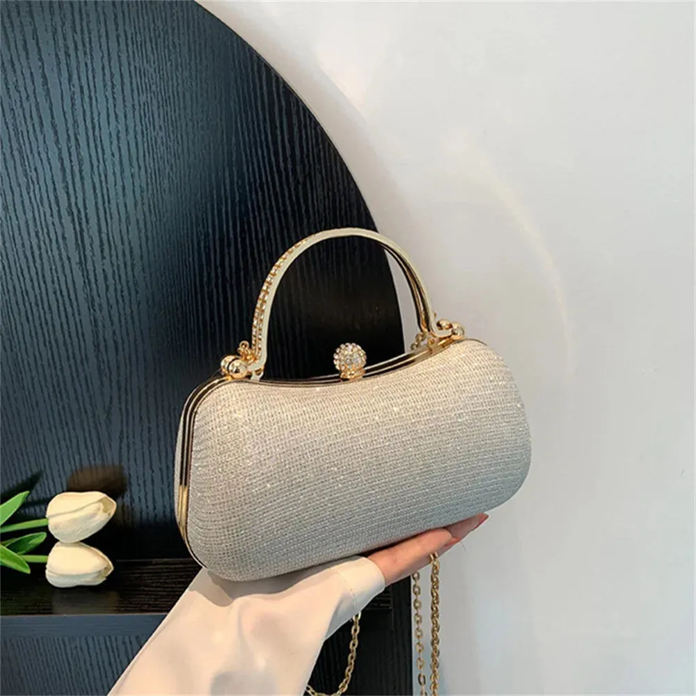 Elegant Crystal Wedding Clutch - Luxury Rhinestone Women's Purse - Crossbody Handbag