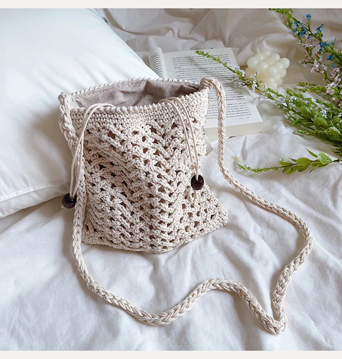 Elena Handbags Handmade Crochet Crossbody Purse