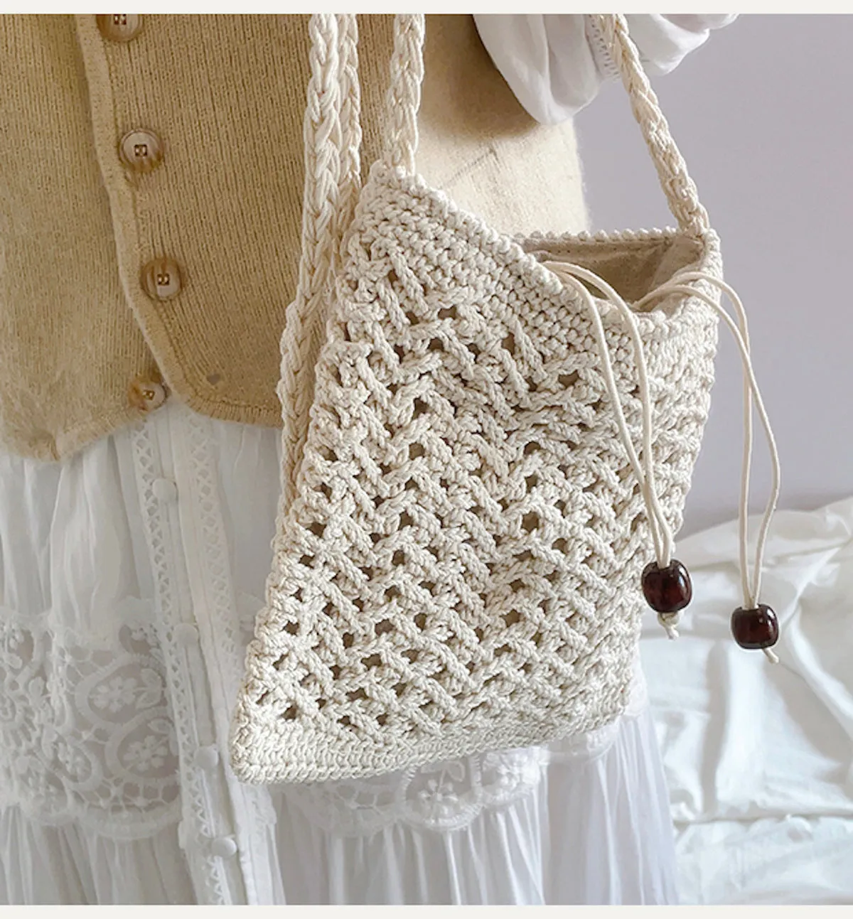 Elena Handbags Handmade Crochet Crossbody Purse