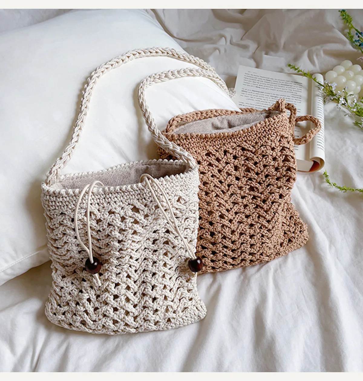 Elena Handbags Handmade Crochet Crossbody Purse