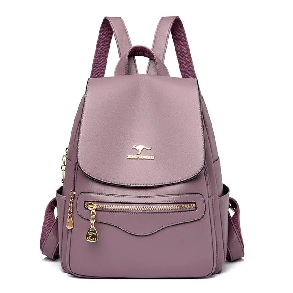 Fashion Backpack for Women –Stylish Large Soft Leather Designer Rucksack