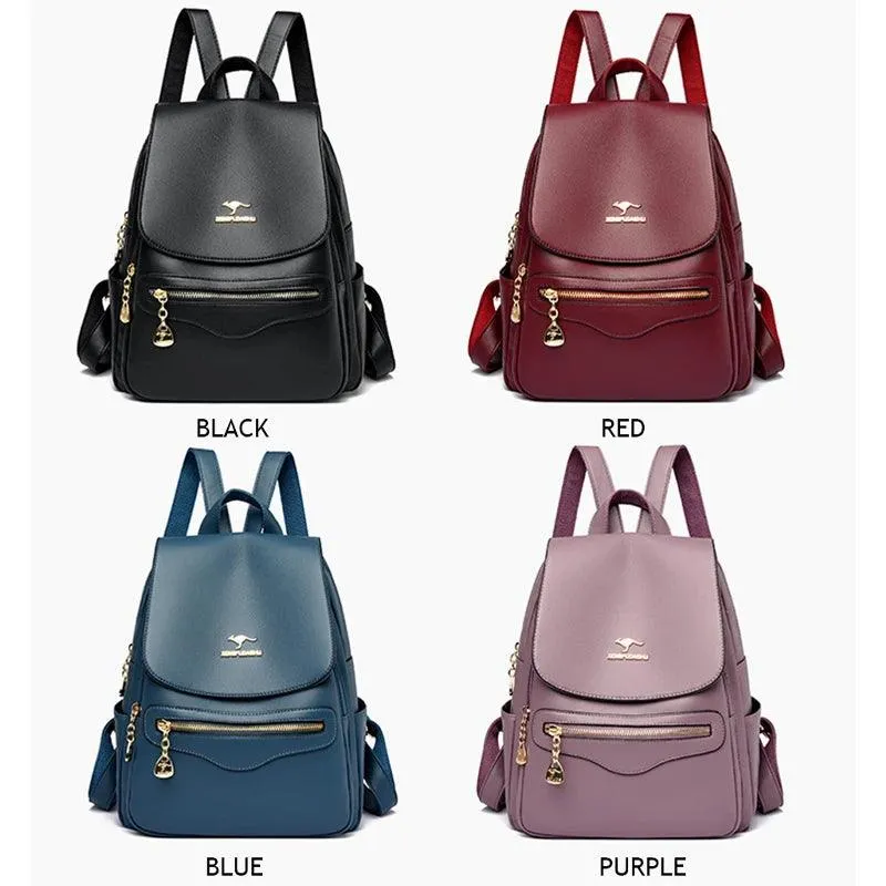 Fashion Backpack for Women –Stylish Large Soft Leather Designer Rucksack