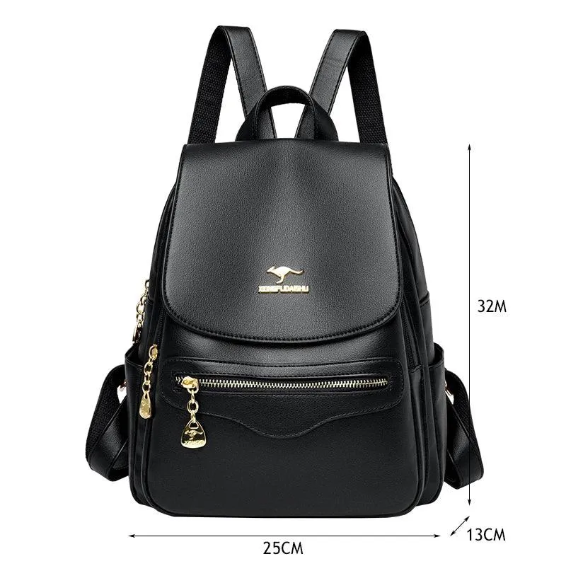 Fashion Backpack for Women –Stylish Large Soft Leather Designer Rucksack