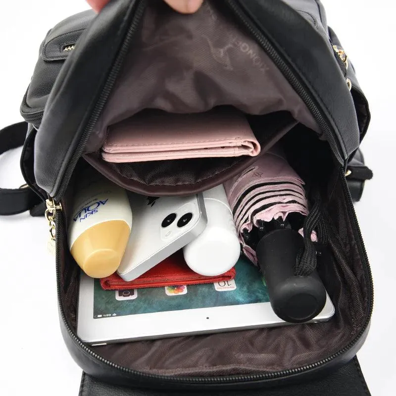 Fashion Backpack for Women –Stylish Large Soft Leather Designer Rucksack