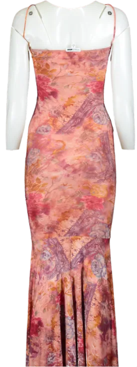Fashion Nova Multicolor Tie-Back Maxi Dress XS