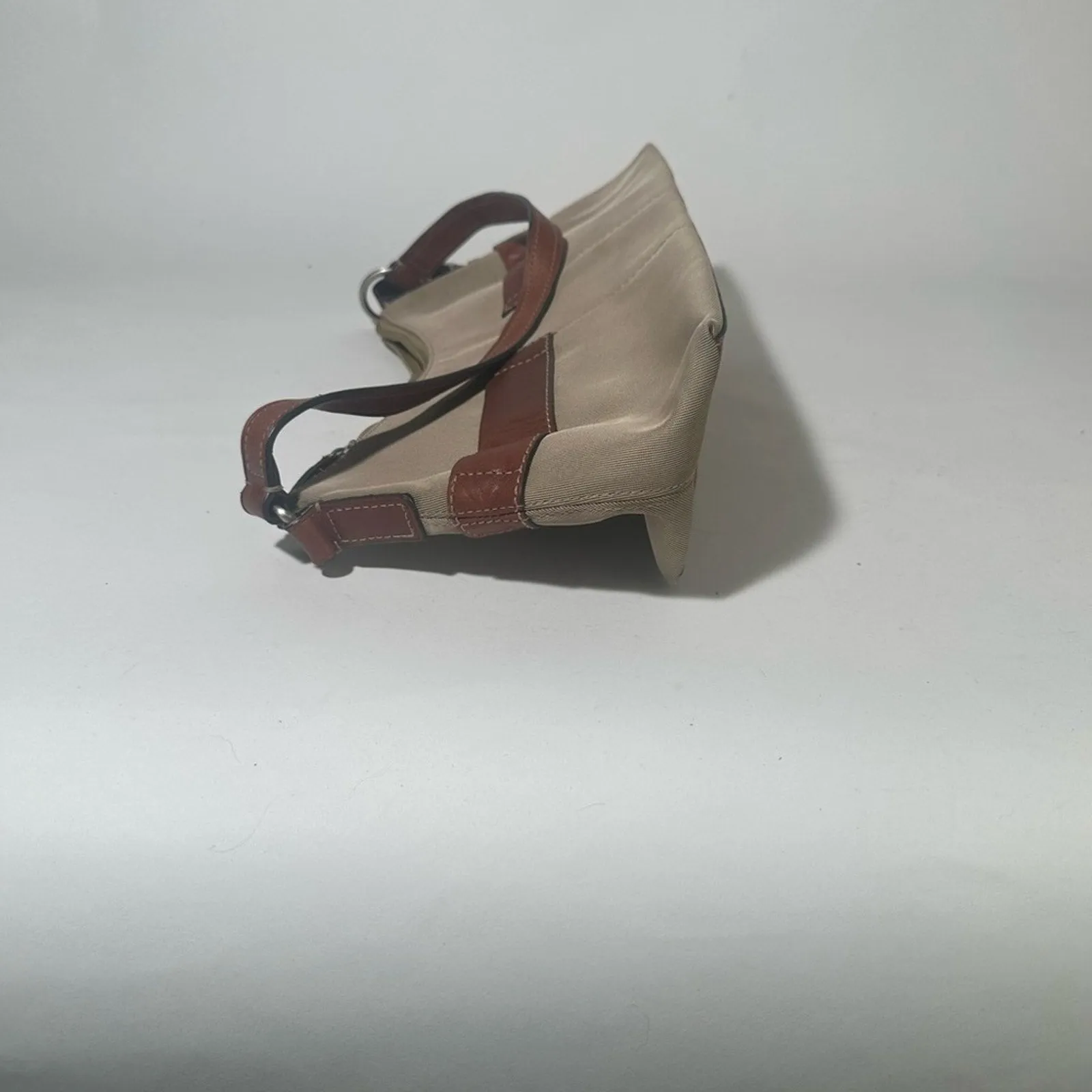 Fossil Beige and Brown Shoulder Bag