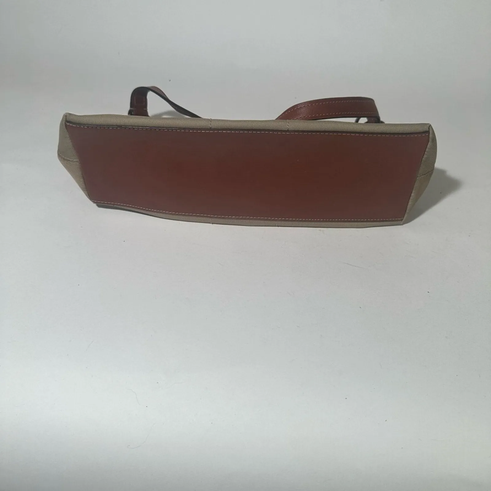 Fossil Beige and Brown Shoulder Bag