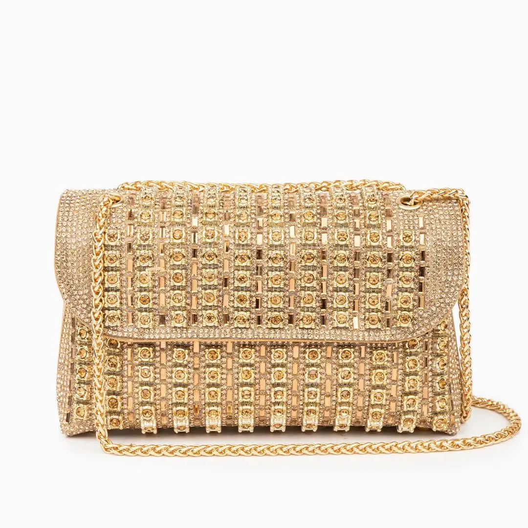 Grace | Luxurious Clutch Bag with Gold Accents for Elegant Evenings