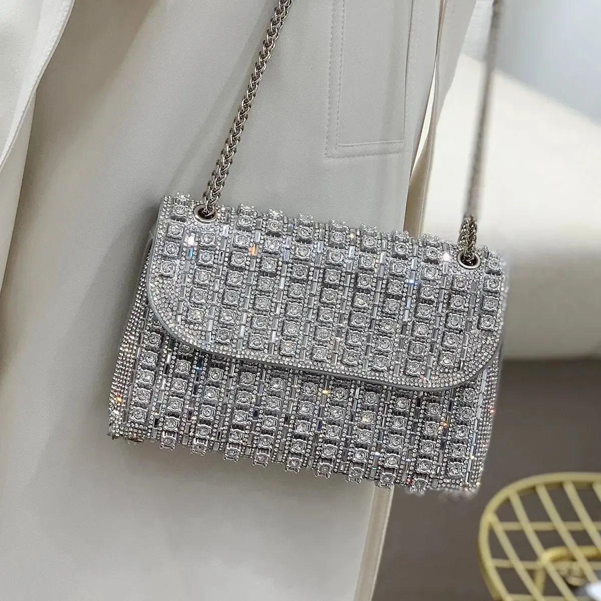Grace | Luxurious Clutch Bag with Gold Accents for Elegant Evenings
