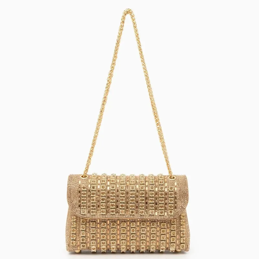 Grace | Luxurious Clutch Bag with Gold Accents for Elegant Evenings