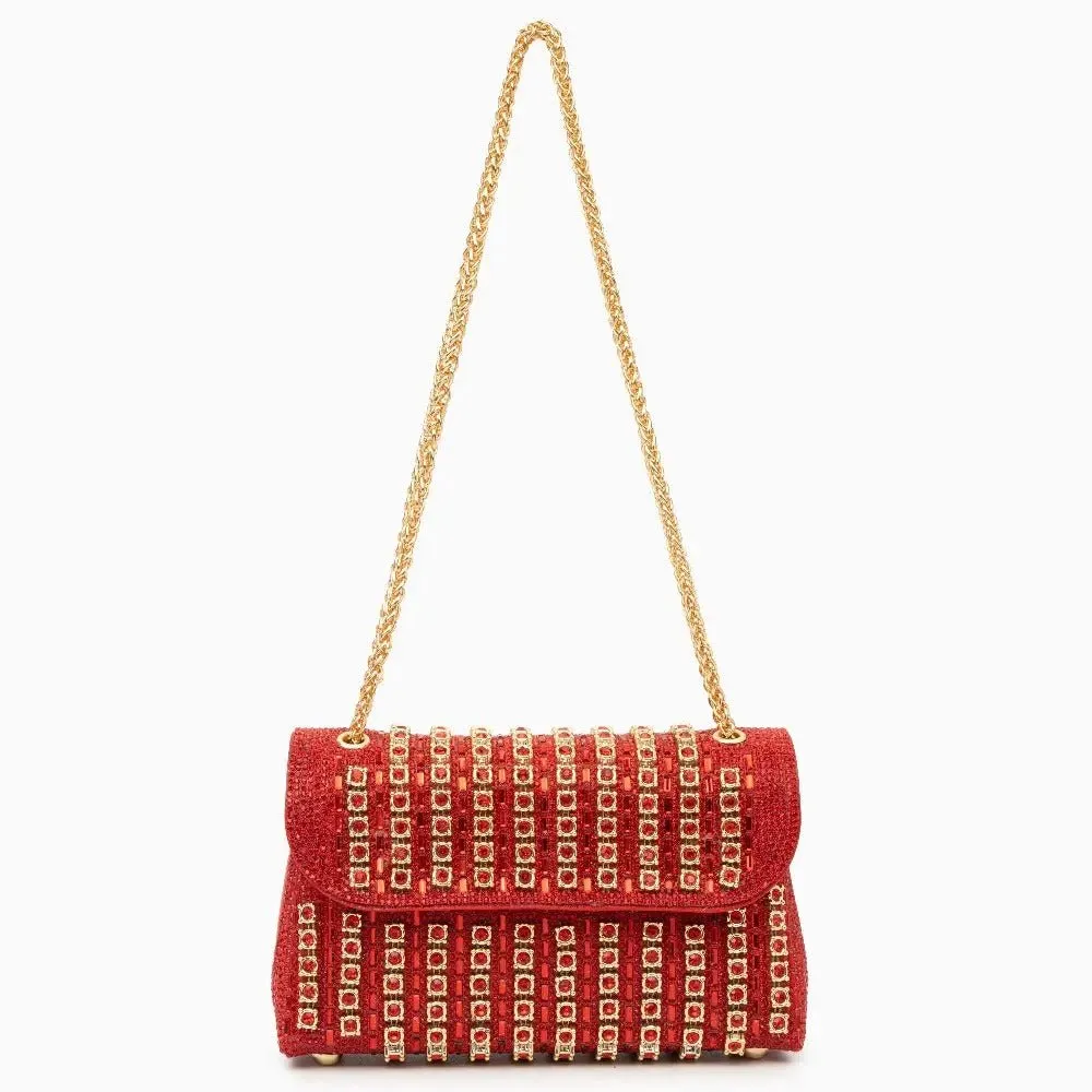 Grace | Luxurious Clutch Bag with Gold Accents for Elegant Evenings