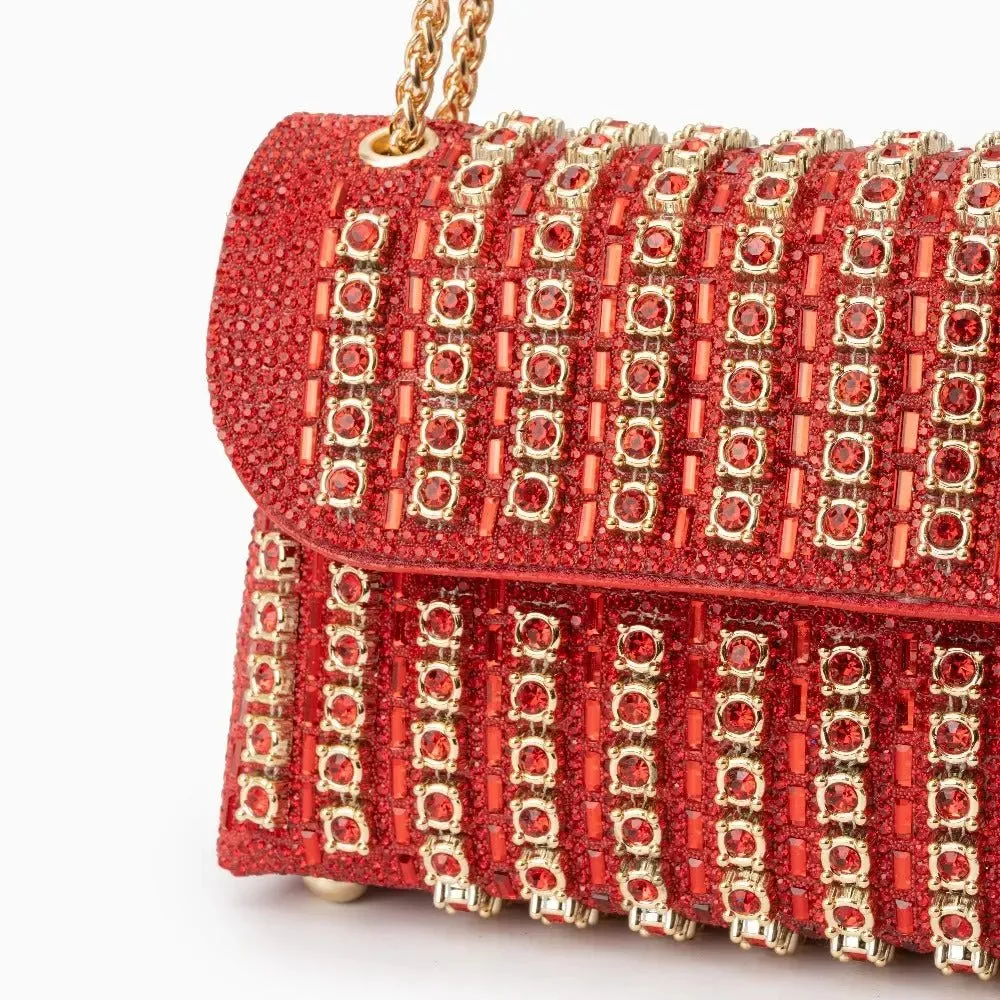 Grace | Luxurious Clutch Bag with Gold Accents for Elegant Evenings