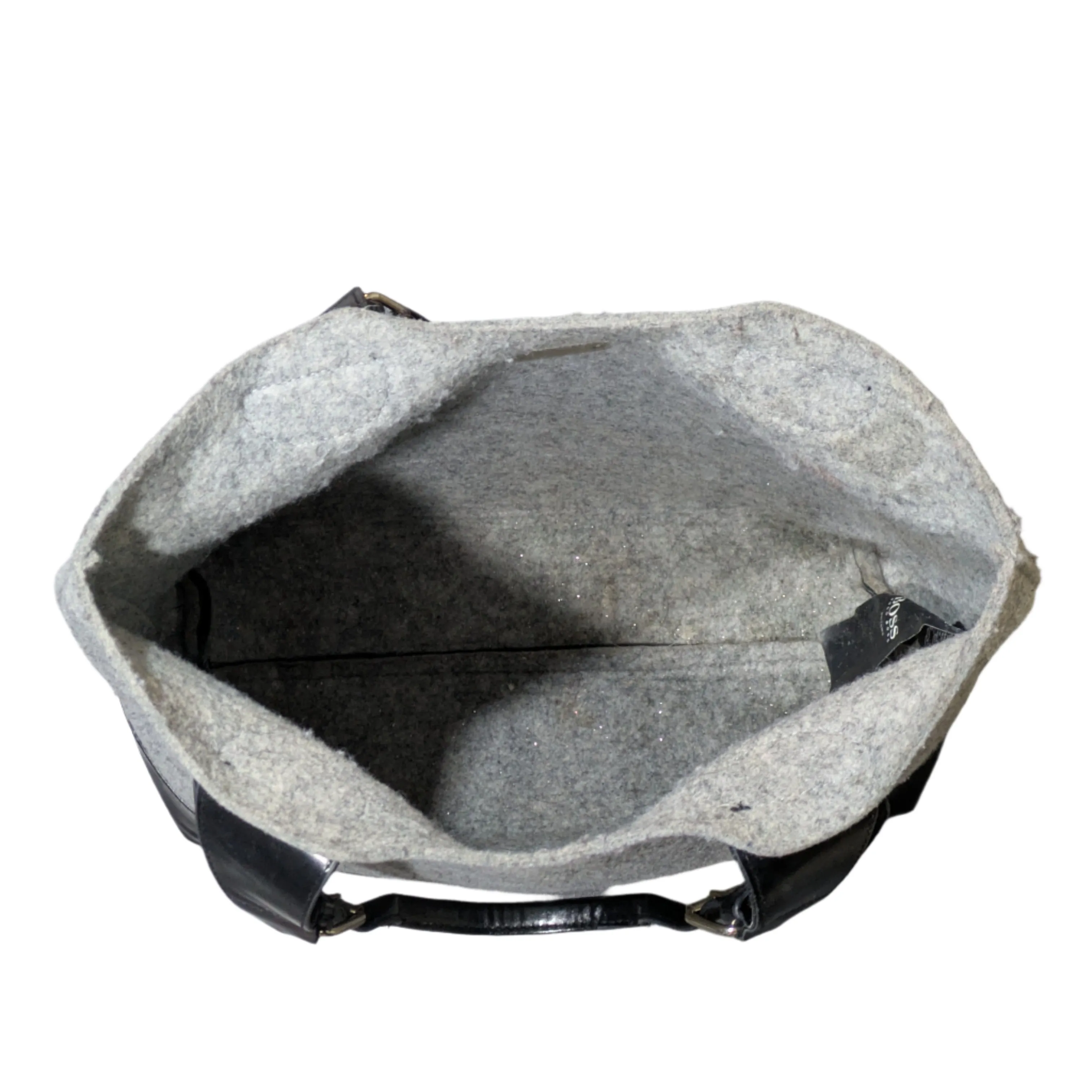 Hugo Boss Ladies Suede Handbag - Grey & Black
