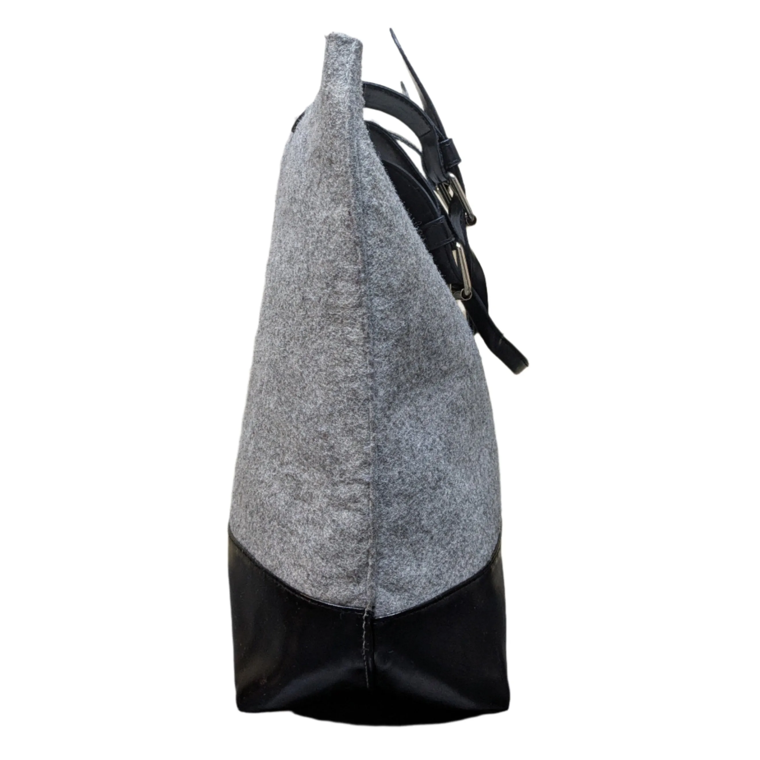 Hugo Boss Ladies Suede Handbag - Grey & Black