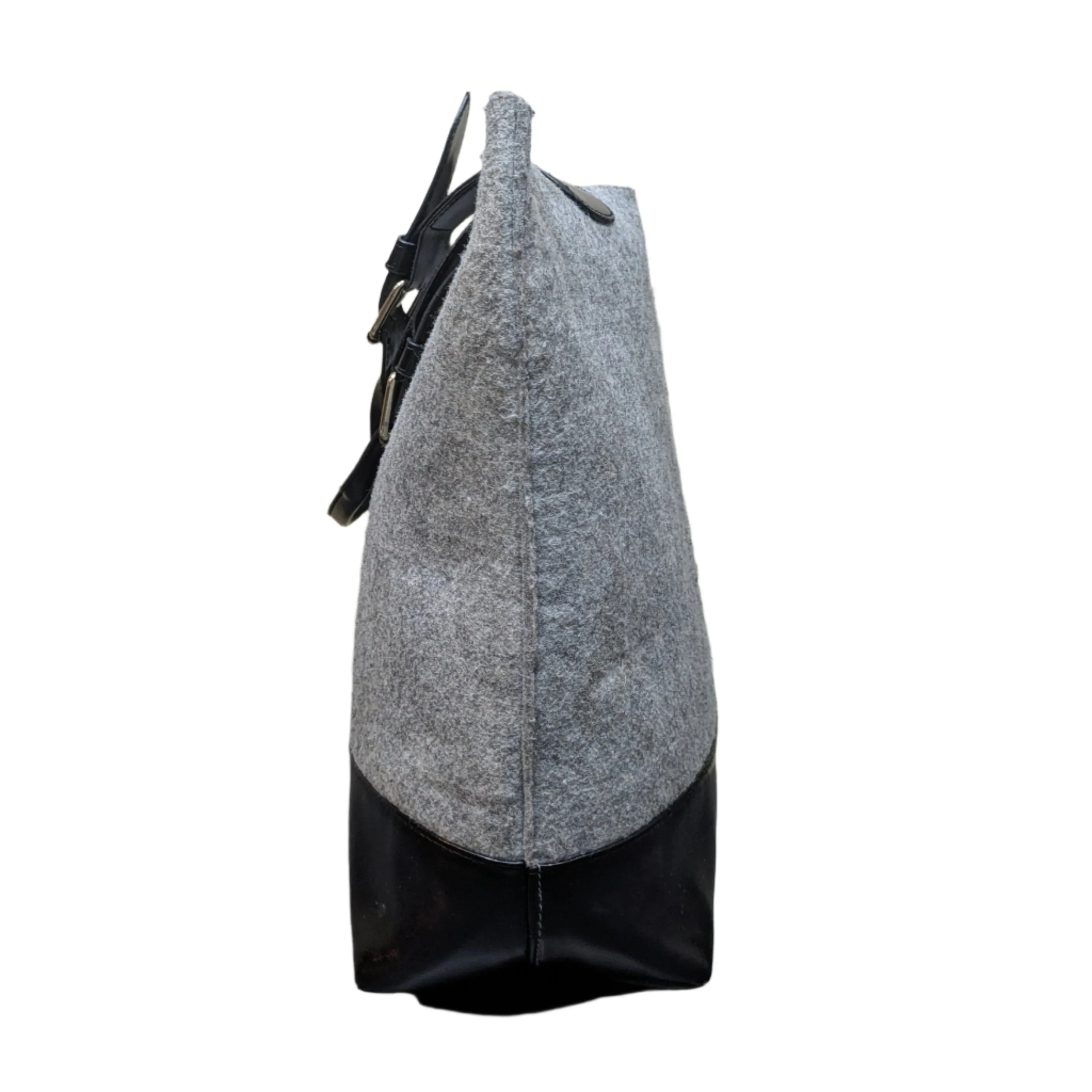 Hugo Boss Ladies Suede Handbag - Grey & Black