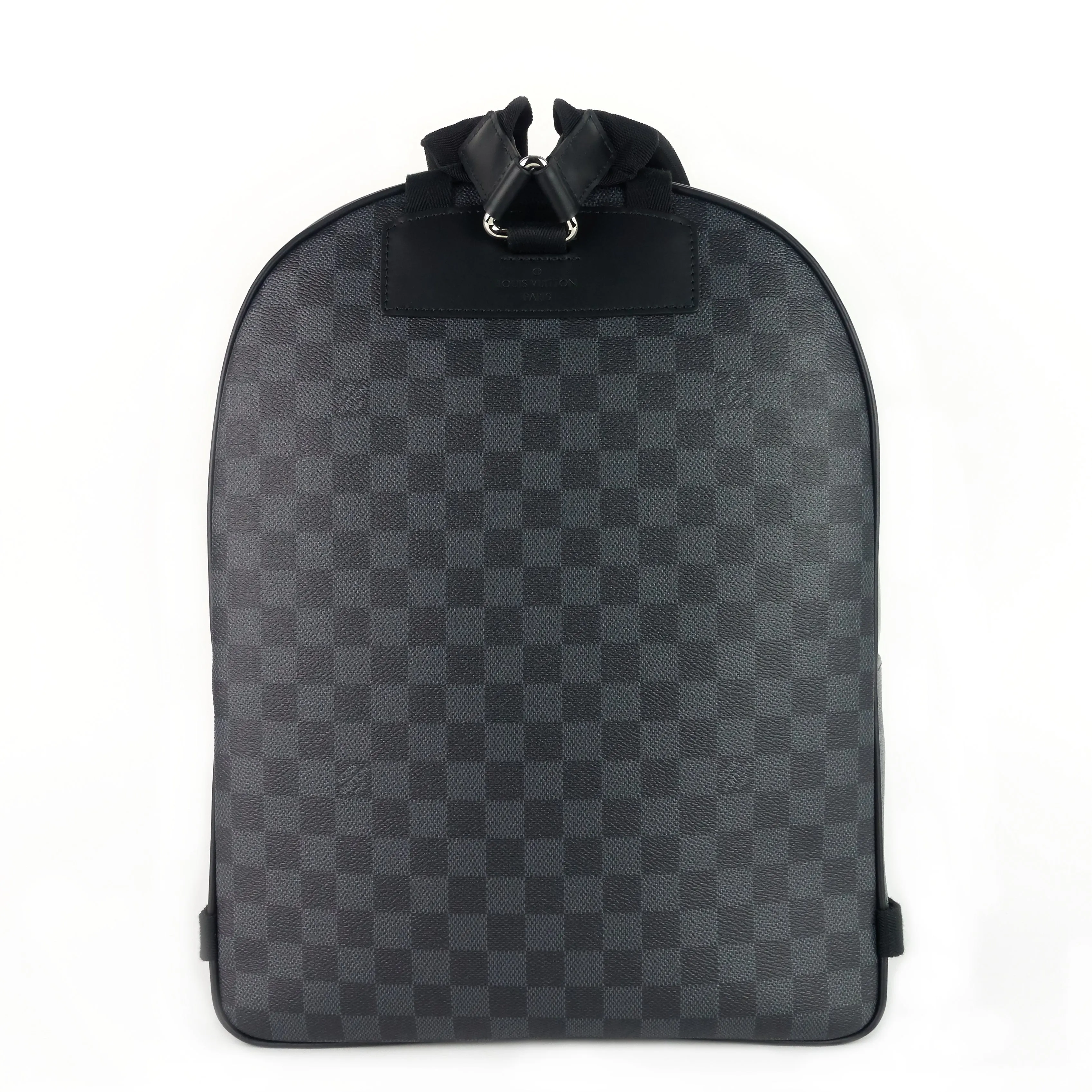 Josh World Map Damier Graphite Canvas Backpack
