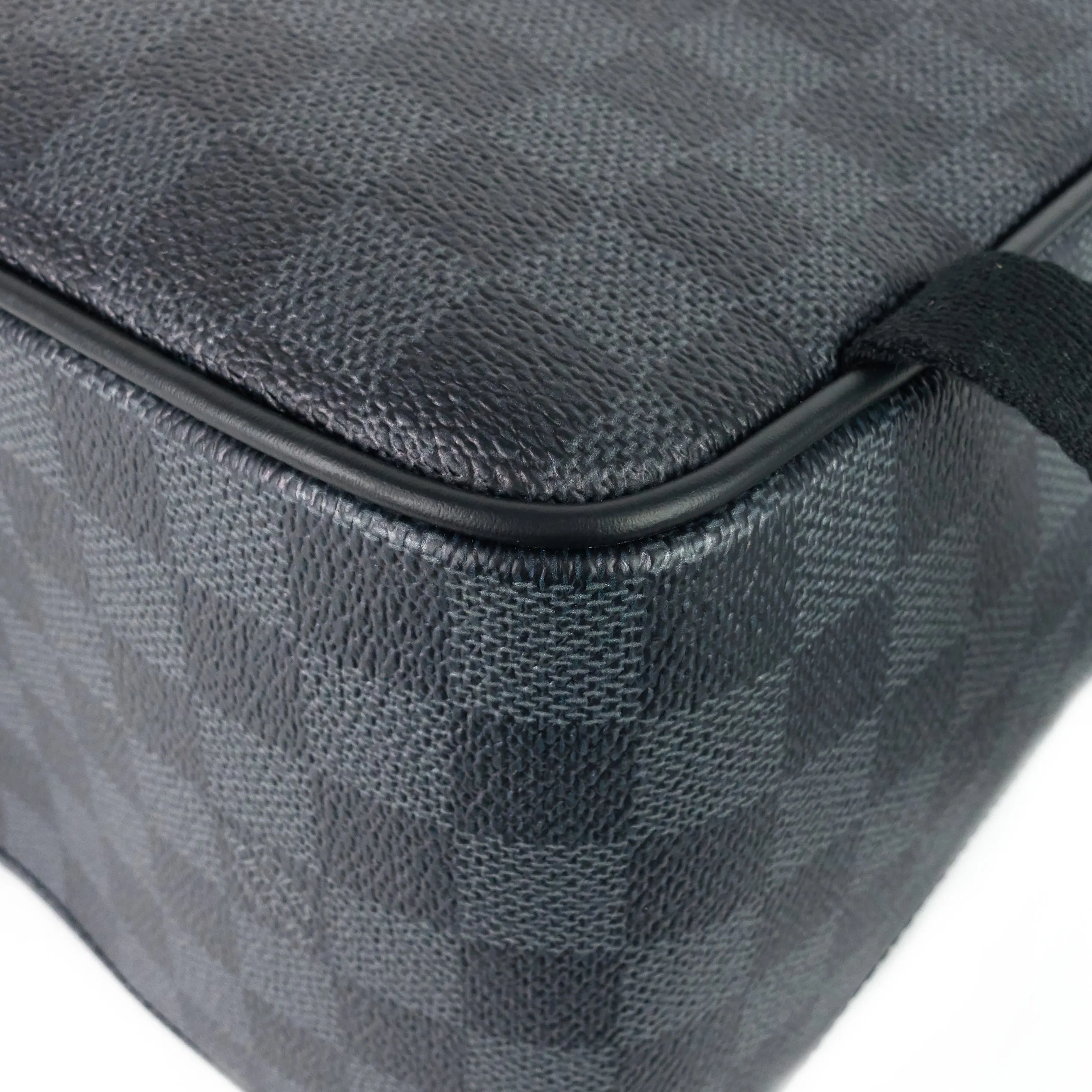 Josh World Map Damier Graphite Canvas Backpack