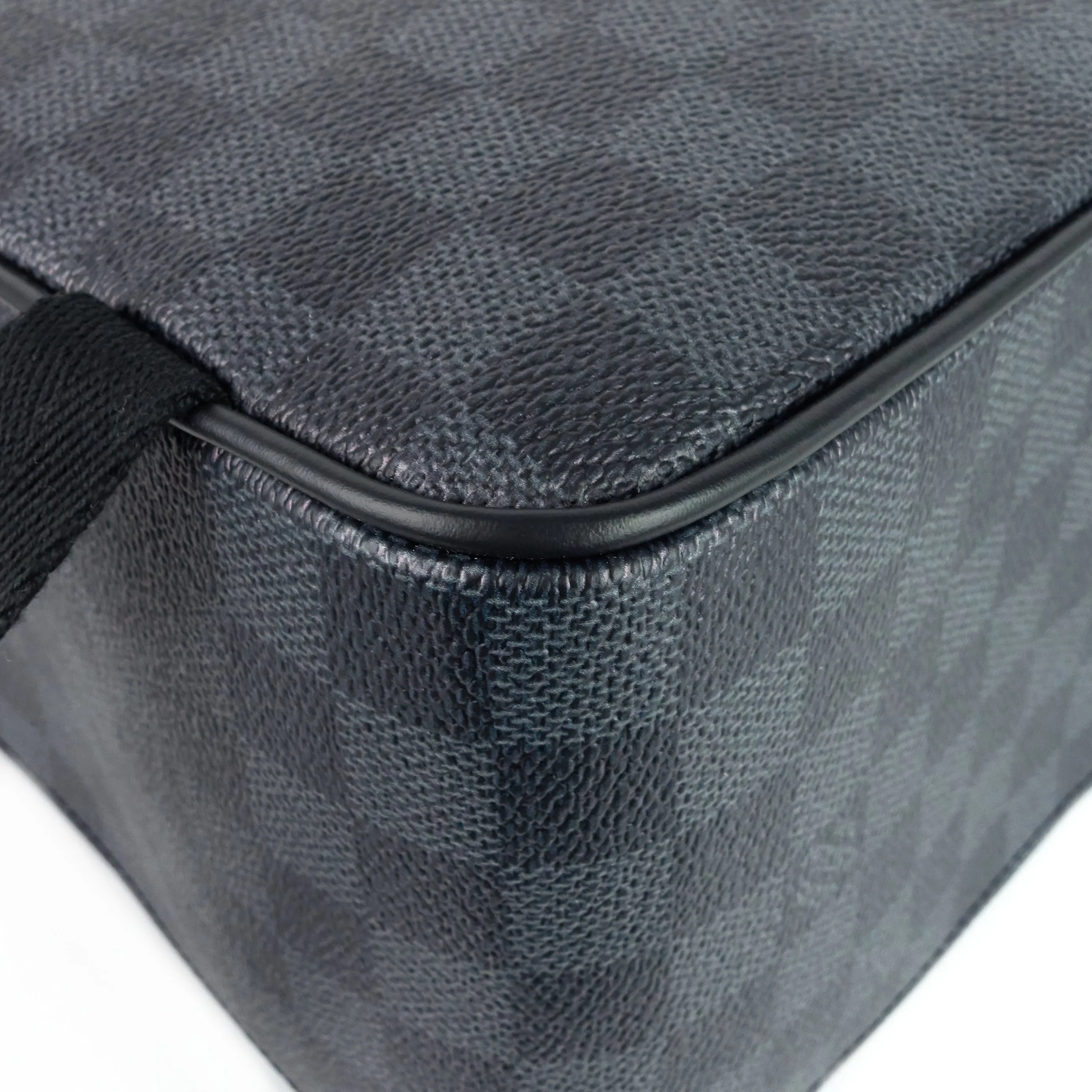 Josh World Map Damier Graphite Canvas Backpack