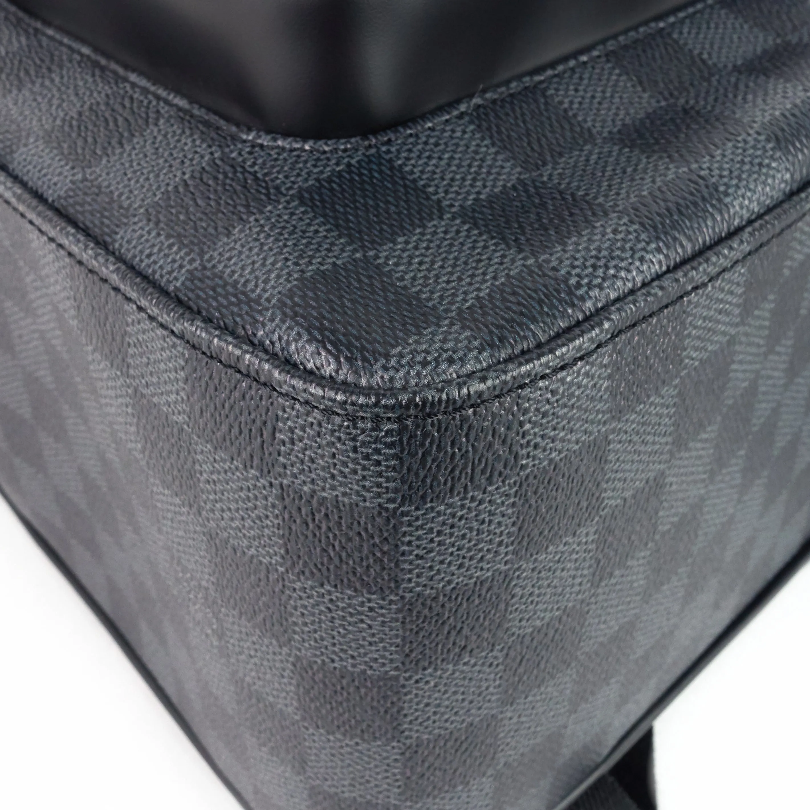 Josh World Map Damier Graphite Canvas Backpack