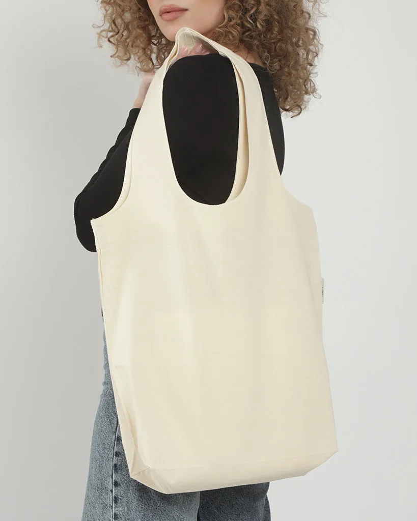Large 100% Cotton Organic Stow-N-Go Tote Bag - OR130