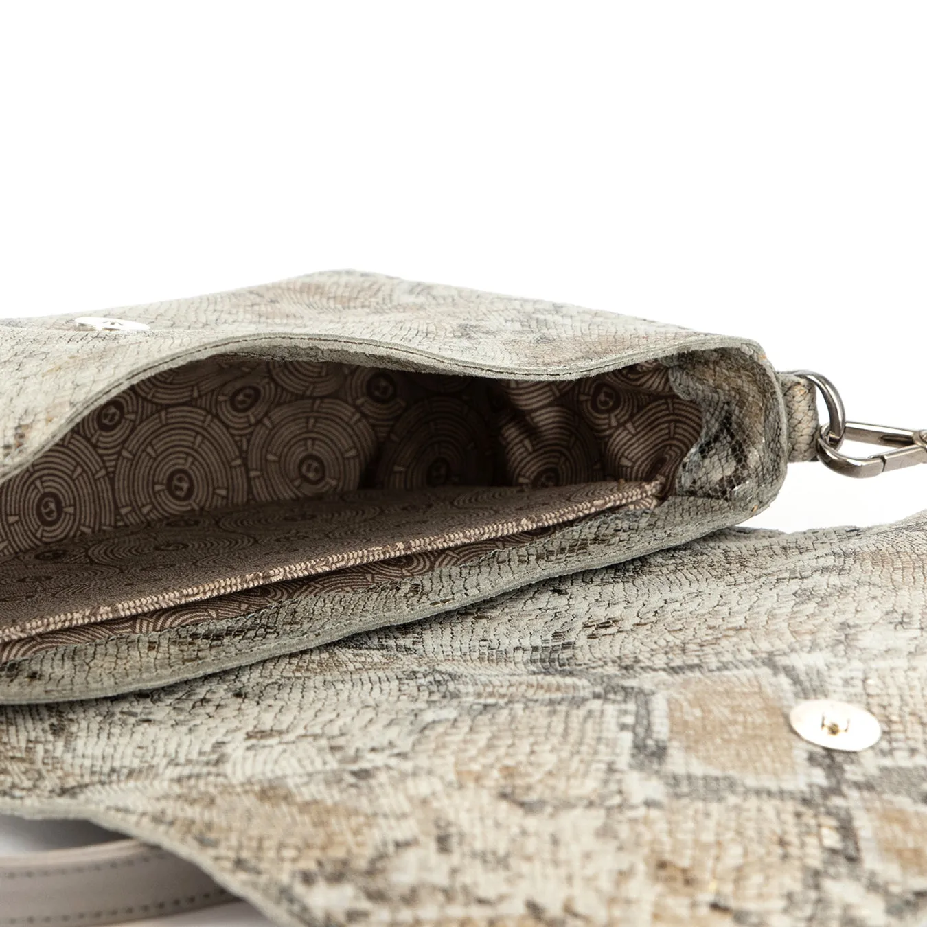 Liana : Ladies Leather Crossbody Handbag in Opal Rockafella & Quarry Cayak