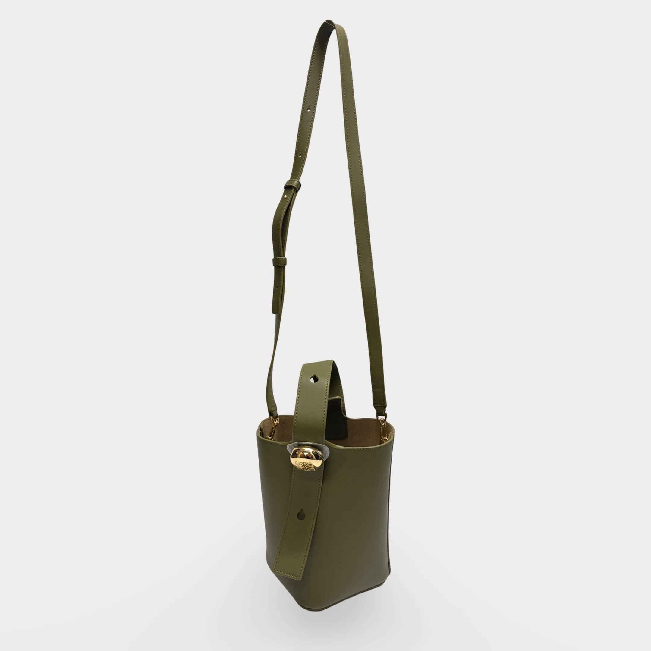 Loewe Pebble Olive Green Bucket Mini