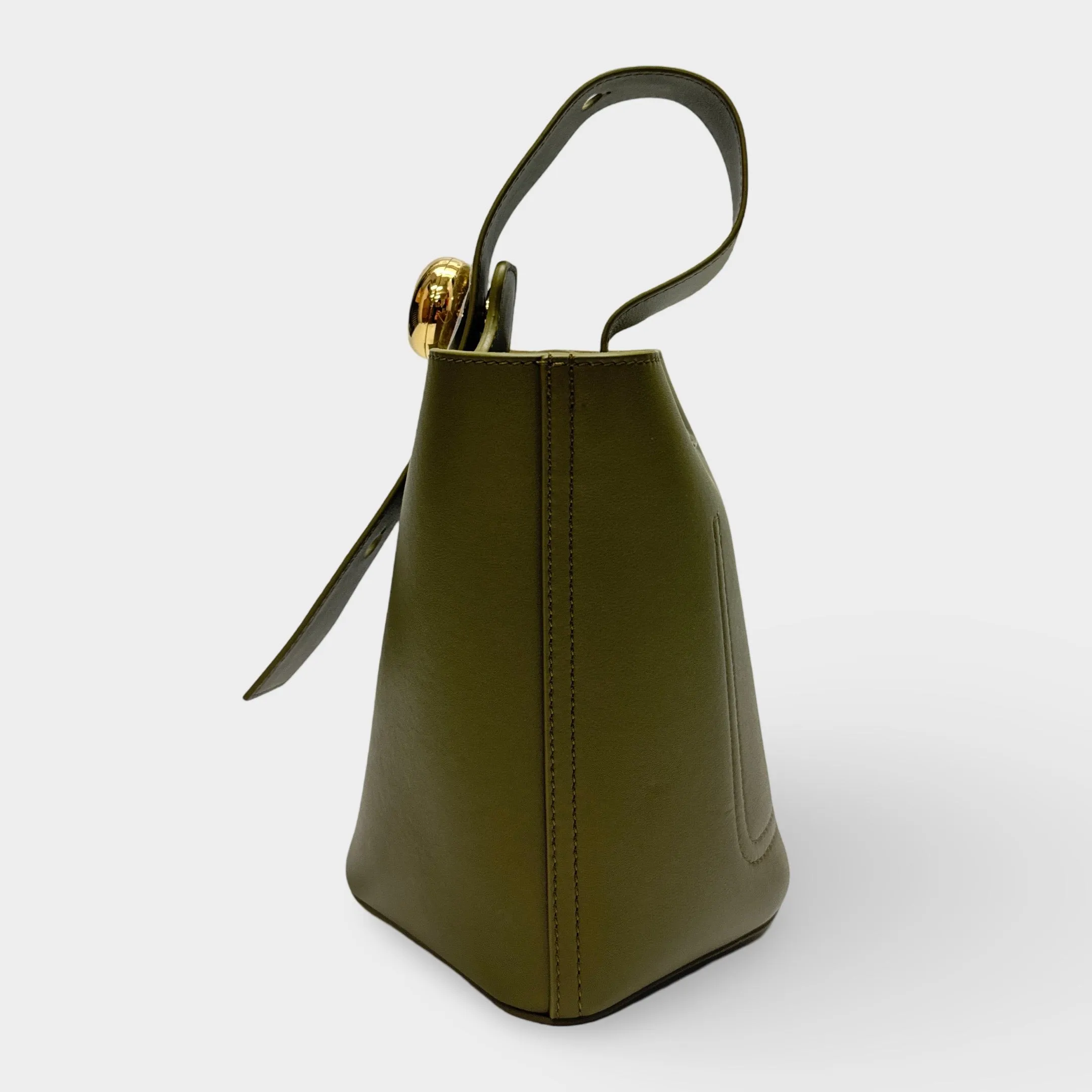 Loewe Pebble Olive Green Bucket Mini