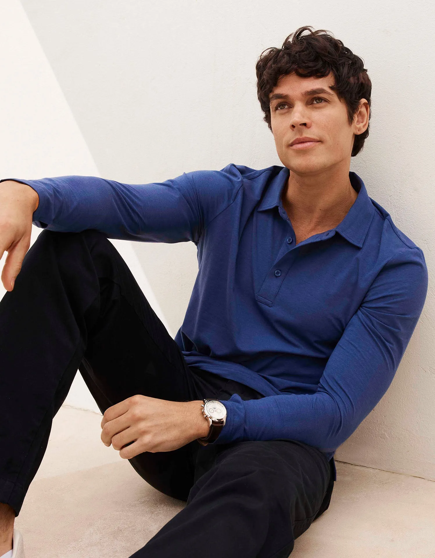 Long Sleeve Polo Shirt UPF 50  Active Collection