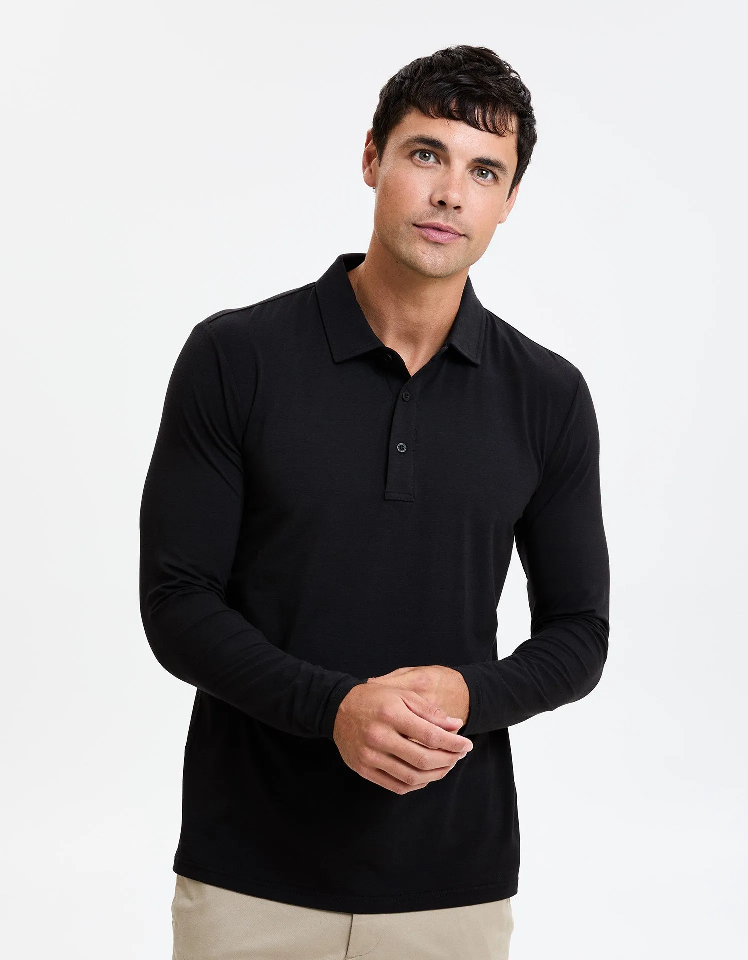 Long Sleeve Polo Shirt UPF 50  Active Collection