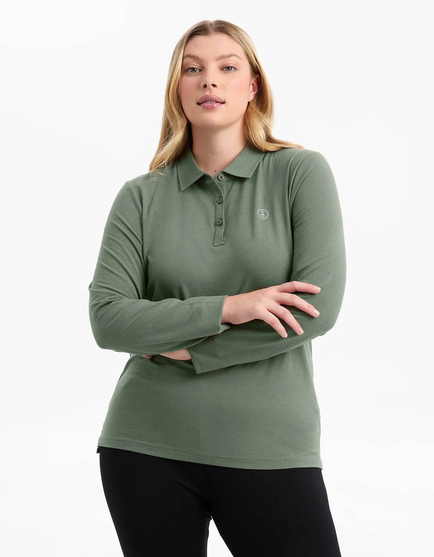 Long Sleeve Polo Shirt UPF 50  Sensitive Collection