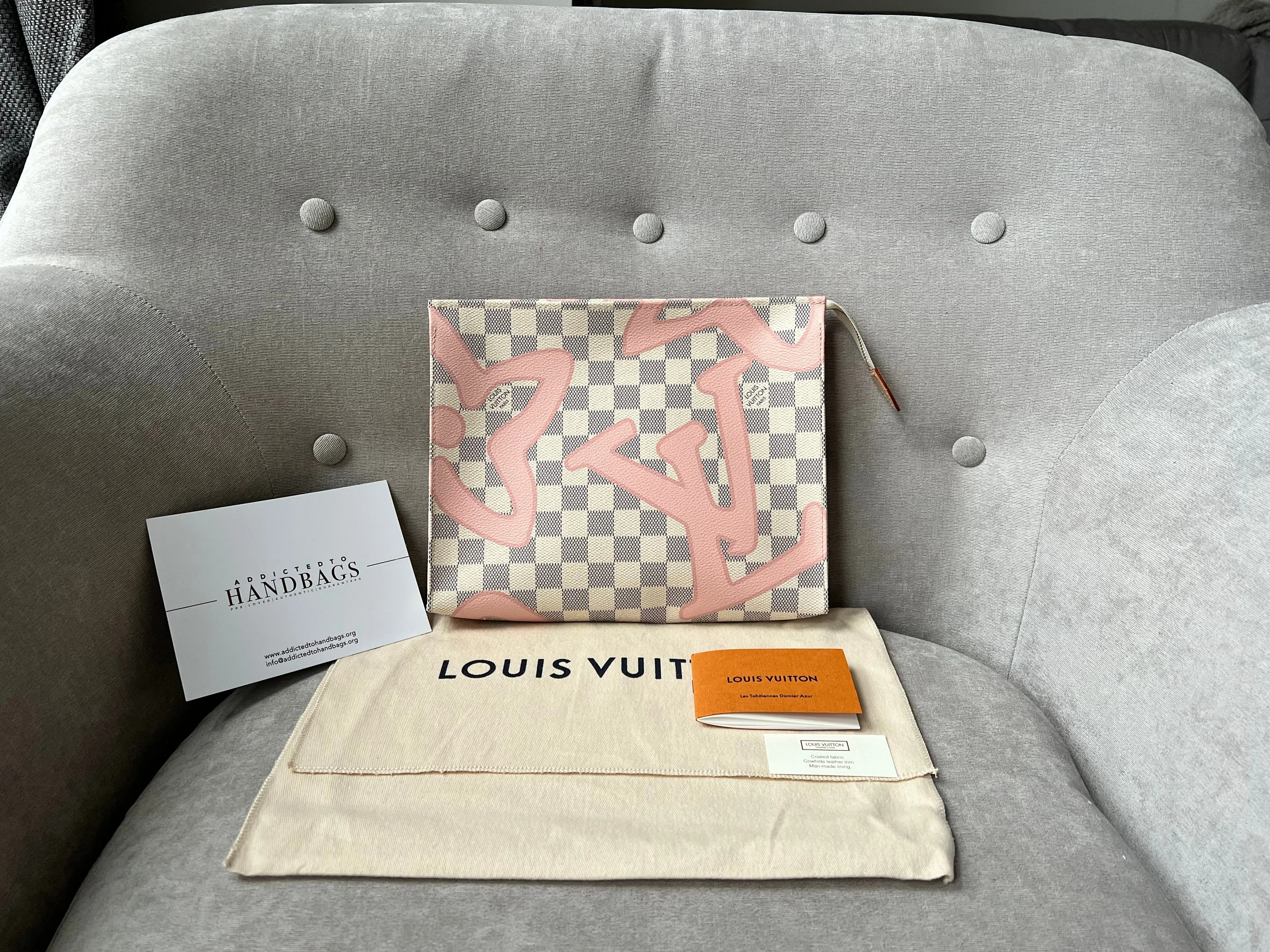 Louis Vuitton Toiletry Pouch 26 Damier Azur Tahitienne