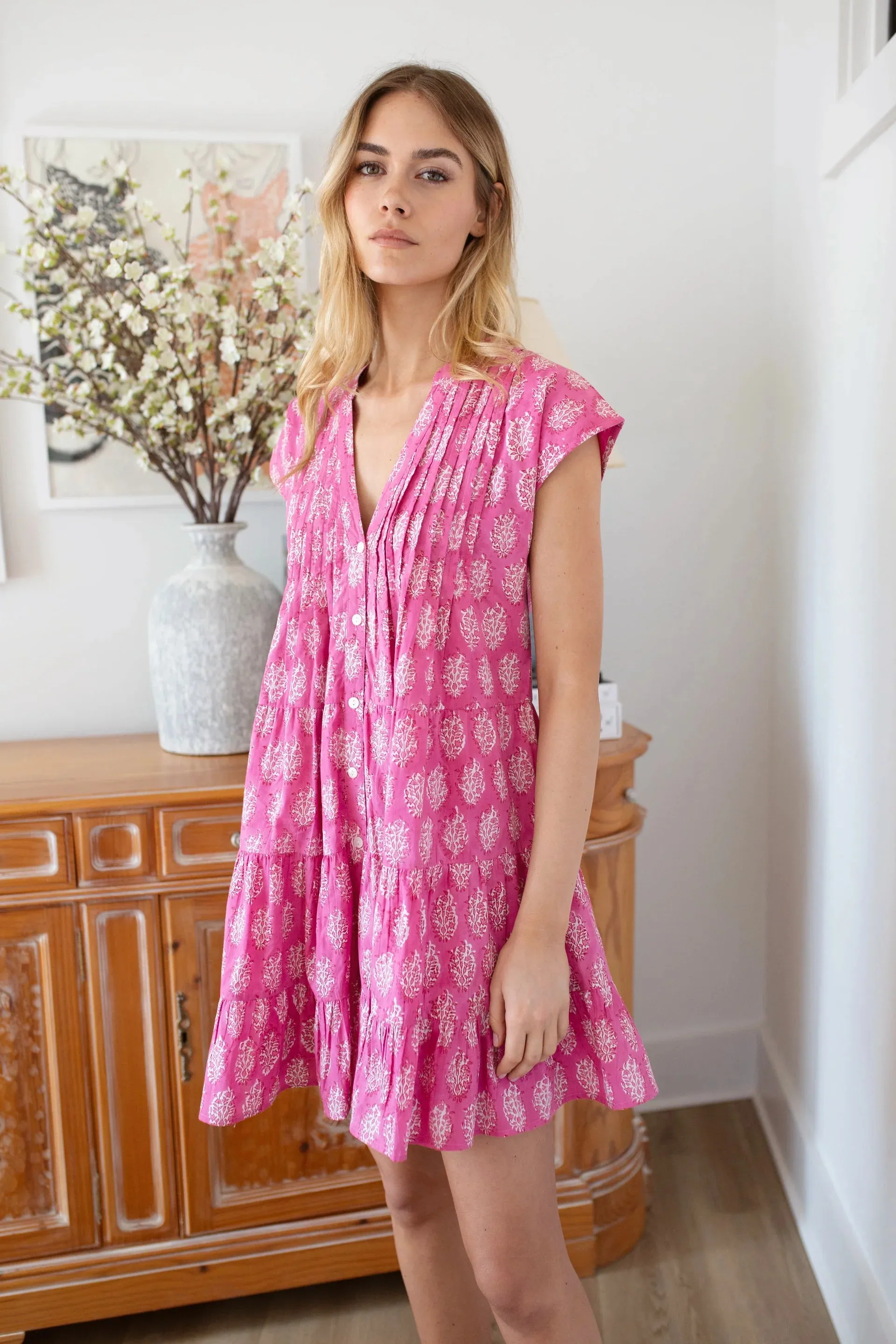 Mackenzie Dress - Magenta Meadow