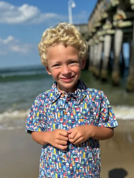 Maui Printed Button Up Shirt - Multi Buoys by Me & Henry