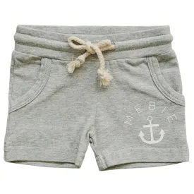 Mebie Baby - Cotton Pocket Shorts in Heather Grey (3-6mo)
